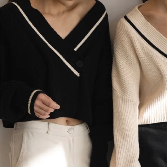 Oak + Fort Varsity Cardigan - Picture 3 of 3